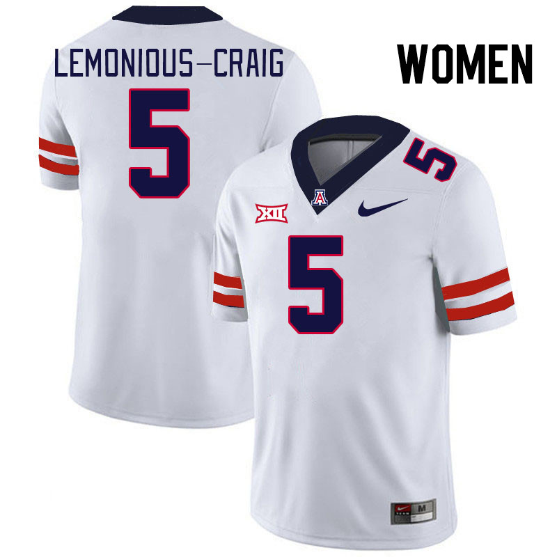 Women #5 Montana Lemonious-Craig Arizona Wildcats Big 12 Conference College Football Jerseys Stitche